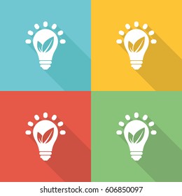 Green Energy Flat Icon Concept