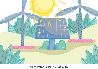 green energy generators solar panel windmill
