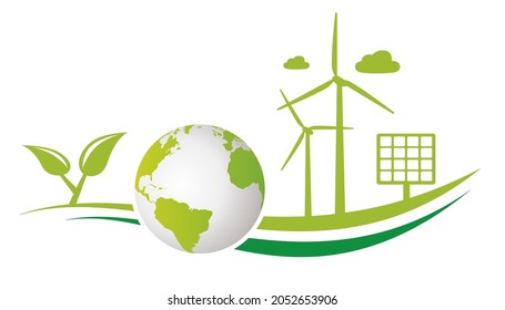 Green energy graphic in vector quality.