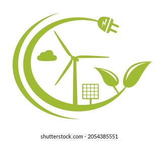 Green energy graphic in vector quality.