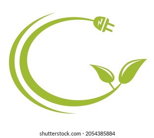 Green energy graphic in vector quality.