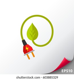 Green energy icon