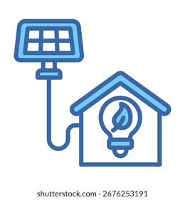 Ilustração do vetor azul do ícone de energia verde