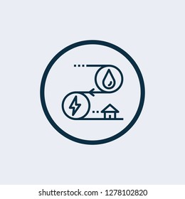 Green energy icon. Connect to renewable energy - ecology background / eco energy concept with set of energy icons - Vector