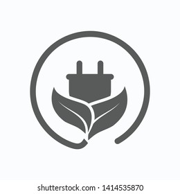 green energy icon, ecology energy vector