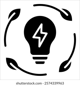Green Energy Icon Element For Design