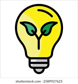 Green Energy Icon Element For Design