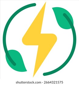 Green Energy Icon Element For Design