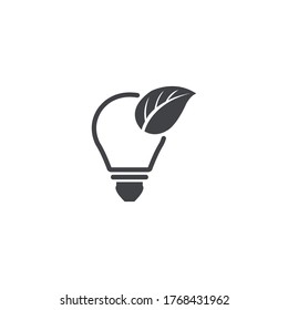 Green energy icon. Flat vector symbol design. Can be used for web and mobile.