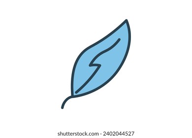 green energy icon. icon related with energy and technological development . flat line icon style. Simple vector design editable