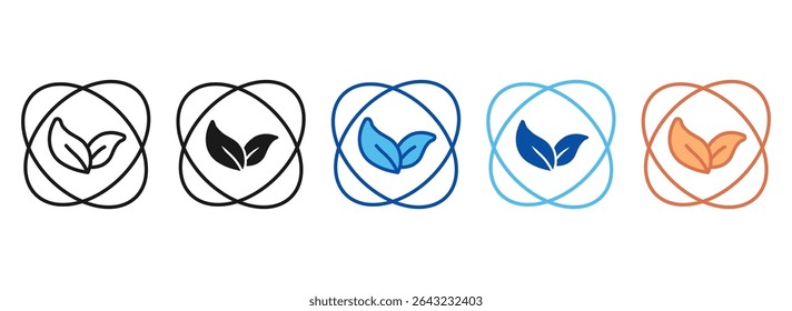 Green Energy Icon Set Multiple Style Collection