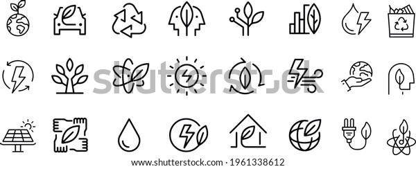 Green Energy Icon Set\
vector design 