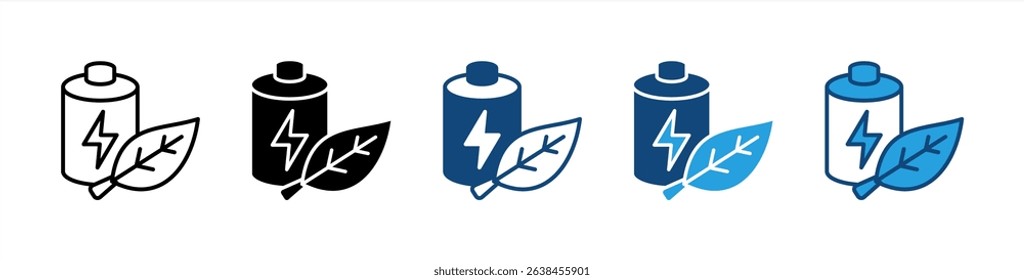 Green Energy icon sheet multiple style collection