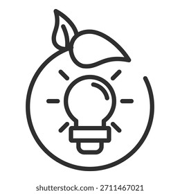 Green Energy Icon Single Vector Collection