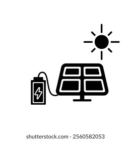 green energy icon. solar energy battery sustainability. Collection of renewable energy, ecology and green electricity icons. Solid design style. vector design