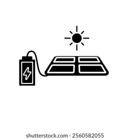 green energy icon. solar energy battery sustainability. Collection of renewable energy, ecology and green electricity icons. Solid design style. vector design