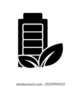 green energy icon. solar energy frame battery. Collection of renewable energy, ecology and green electricity icons. Solid design style. vector design