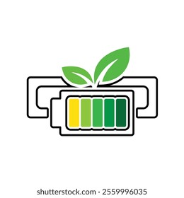 green energy icon. solar energy frame battery. Collection of renewable energy, ecology and green electricity icons. mixed design style. vector design