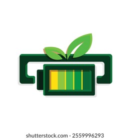 green energy icon. solar energy frame battery. Collection of renewable energy, ecology and green electricity icons. colored flat design style. vector design