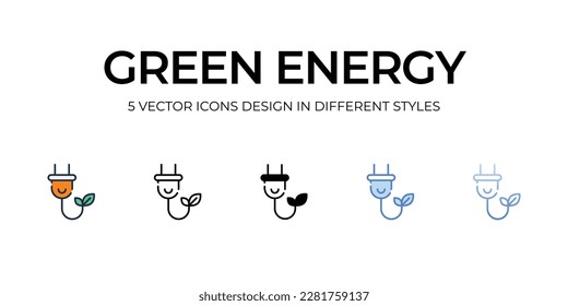 Green Energy icon. Suitable for Web Page, Mobile App, UI, UX and GUI design.