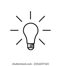 Green energy icon in thin line art drawing style. Vector illustration isolated on white background.