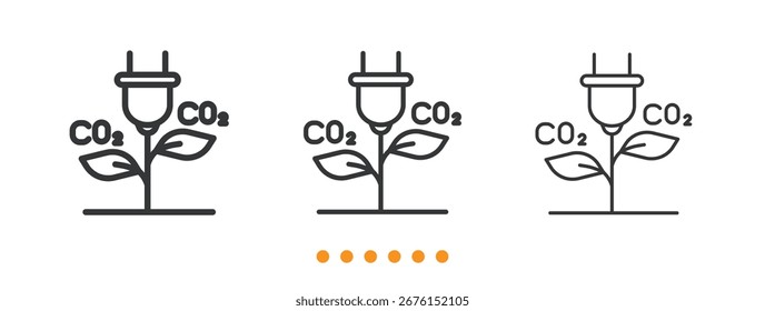 Green Energy Symbol. Dünne Linie Symbol Vektor
