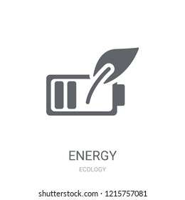 Green energy icon. Trendy Green energy logo concept on white background from Ecology collection. Suitable for use on web apps, mobile apps and print media.