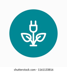 green energy icon vector