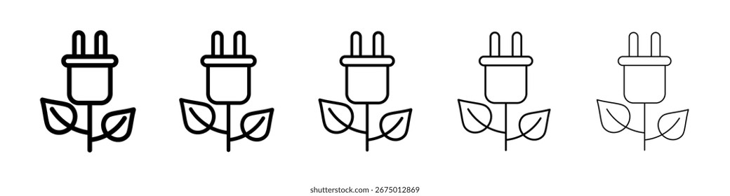 Icono de energía verde Arte vectorial Ilustración