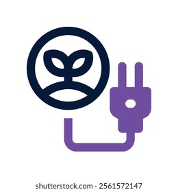 green energy icon. vector dual tone icon for your website, mobile, presentation, and logo design.