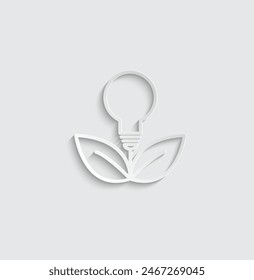 green energy icon vector eco electricity 