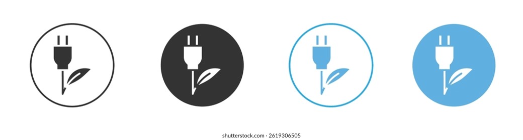 ícone de energia verde Vetor Conjunto de gráficos