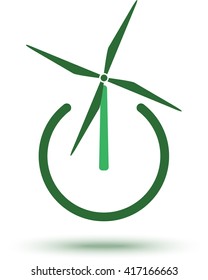 green energy icon. vector illustration for environmental concept.