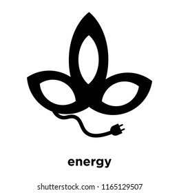 Green energy icon vector isolated on white background, Green energy transparent sign , black symbols