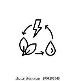 Green Energy icon in vector. Logotype