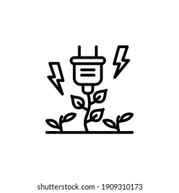 Green Energy icon in vector. Logotype