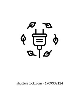 Green Energy icon in vector. Logotype