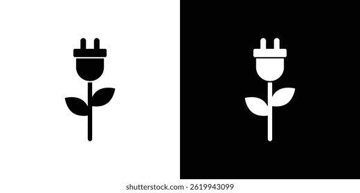 Green energy icon vector, solid logo illustration, pictogram