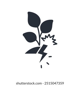 green energy icon. vector.Editable stroke.linear style sign for use web design,logo.Symbol illustration.