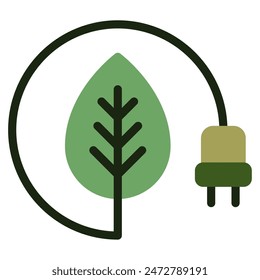 Green Energy Icon for web, app, infographic, etc