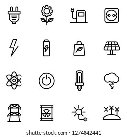 Green Energy Icons Pack Isolated Green Stock Vector (Royalty Free ...