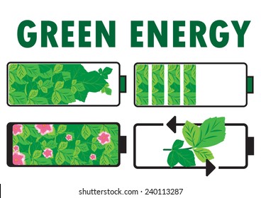 Green Energy icons vector.