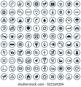 green energy Icons Vector set