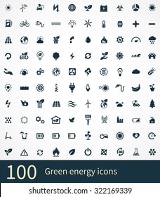 green energy Icons Vector set