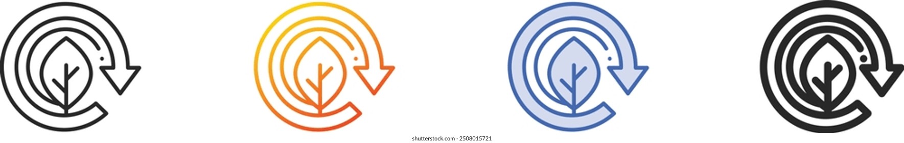 green energy icon.Thin Linear, Gradient, Blue Stroke and bold Style Design Isolated On White Background
