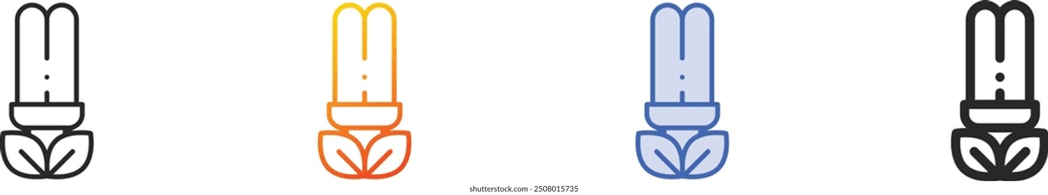 green energy icon.Thin Linear, Gradient, Blue Stroke and bold Style Design Isolated On White Background