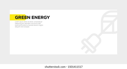 GREEN ENERGY AND ILLUSTRATION ICON CONCEPT