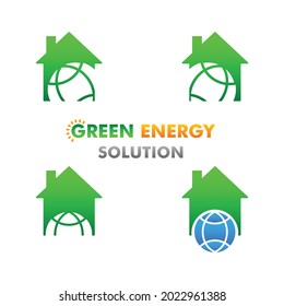 green energy illustration. renewable and clean energy illustration design concept. on white background