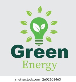 Green energy illustration for world environment day