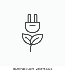 Green energy isolated icon. vector illustration.